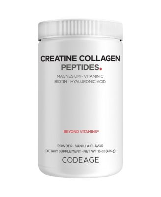 Creatine Collagen Peptides, Biotin, Magnesium, Hyaluronic Acid, Vit C, Vanilla Flavor, 15 oz
