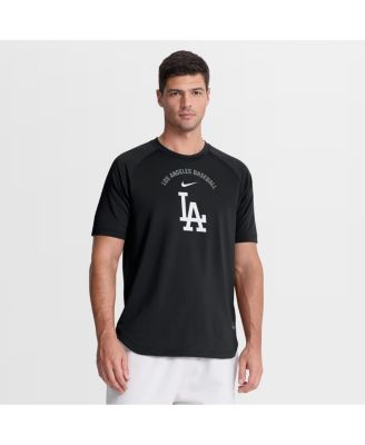 Men's Black Los Angeles Dodgers Authentic Collection Batting Practice Pre-Game Raglan Dri-FIT T-Shirt