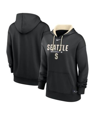 Women's Black Seattle Mariners Authentic Collection Alt Logo Therma-FIT Hoodie