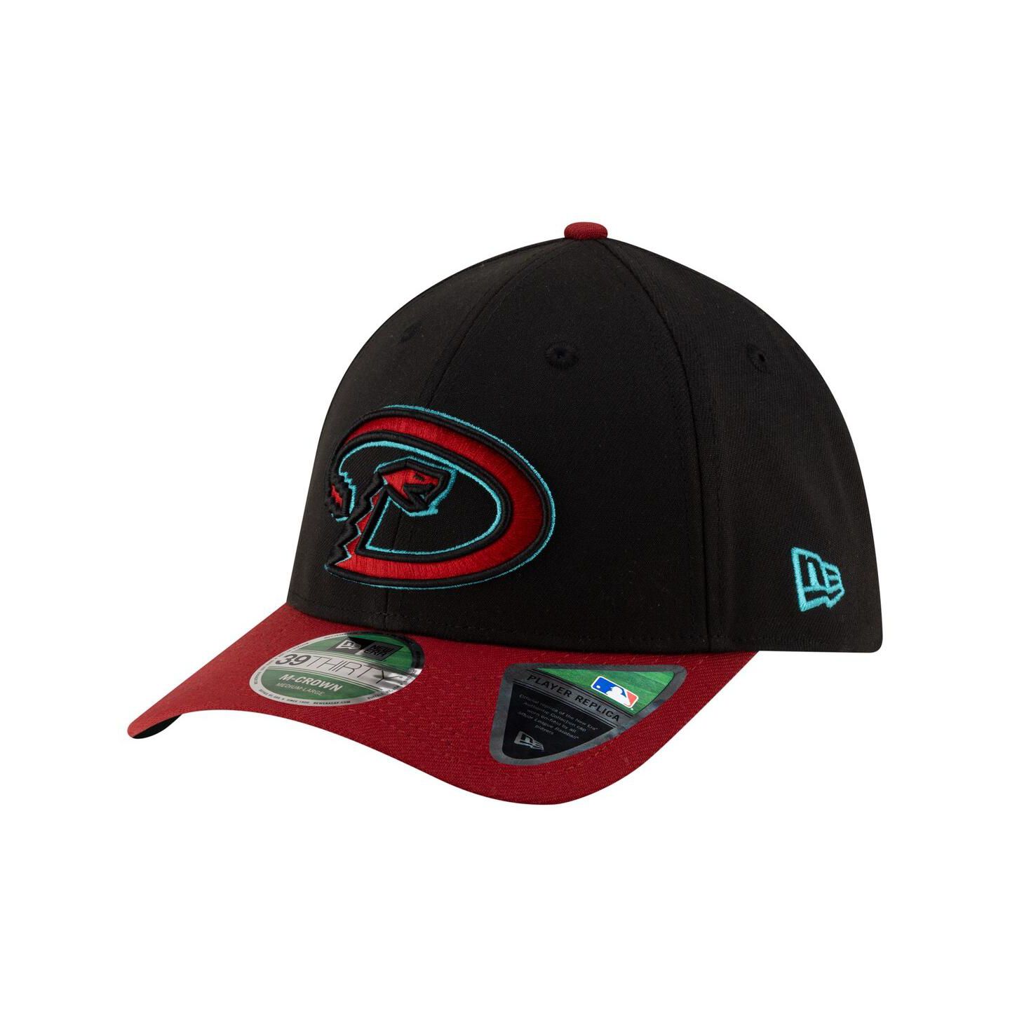 Мужская кепка New Era Black Arizona Diamondbacks Player Replica 39THIRTY M-Crown Flex Hat — фото 1