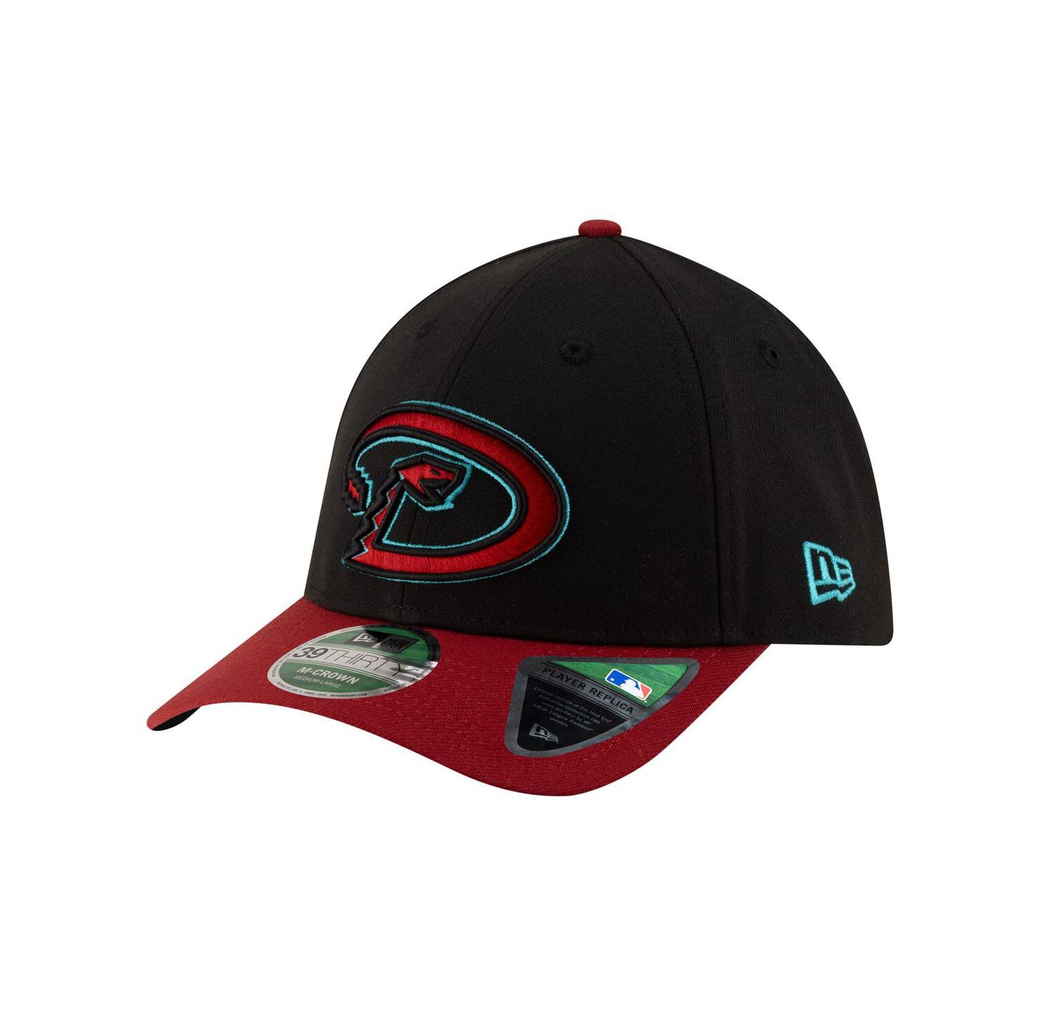 Men's Black Arizona Diamondbacks Player Replica 39THIRTY M-Crown Flex Hat