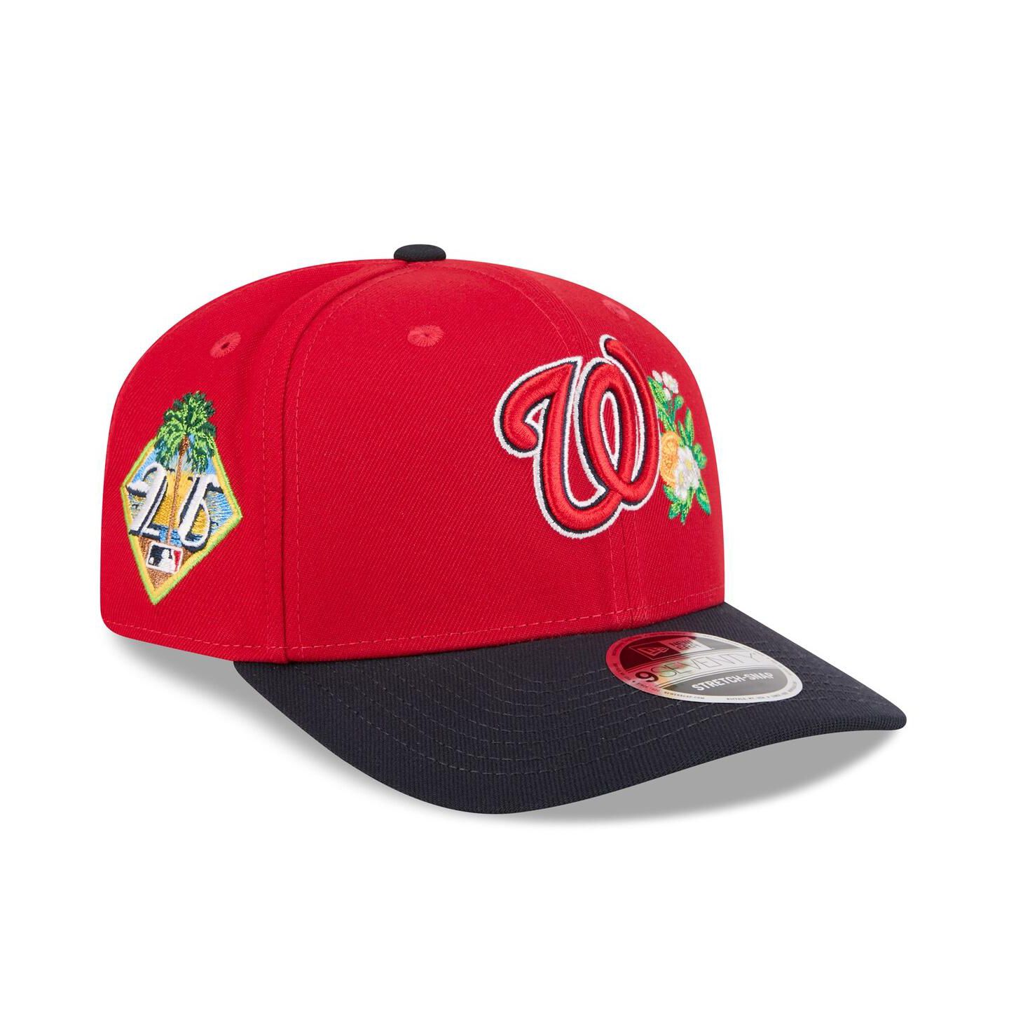 Мужская кепка New Era Red/Navy Washington Nationals 2026 Spring Training 9SEVENTY Adjustable Hat — фото 1