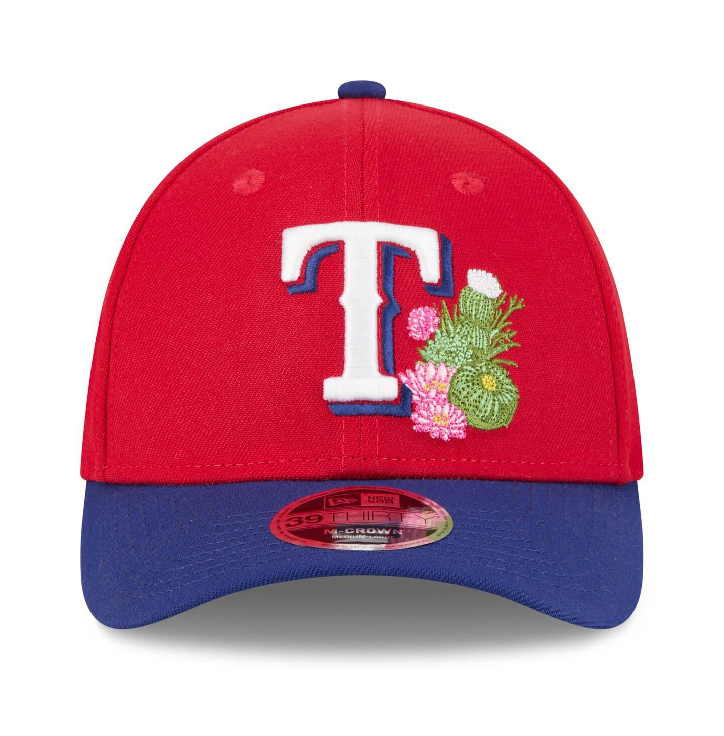 Мужская кепка New Era Red/Royal Texas Rangers 2026 Spring Training M-Crown 39THIRTY Flex Hat — фото 2