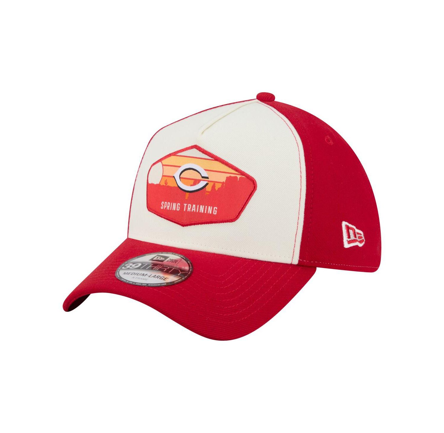 Men's Stone Cincinnati Reds 2026 Spring Training Fan Pack Gradient 39THIRTY Flex Hat