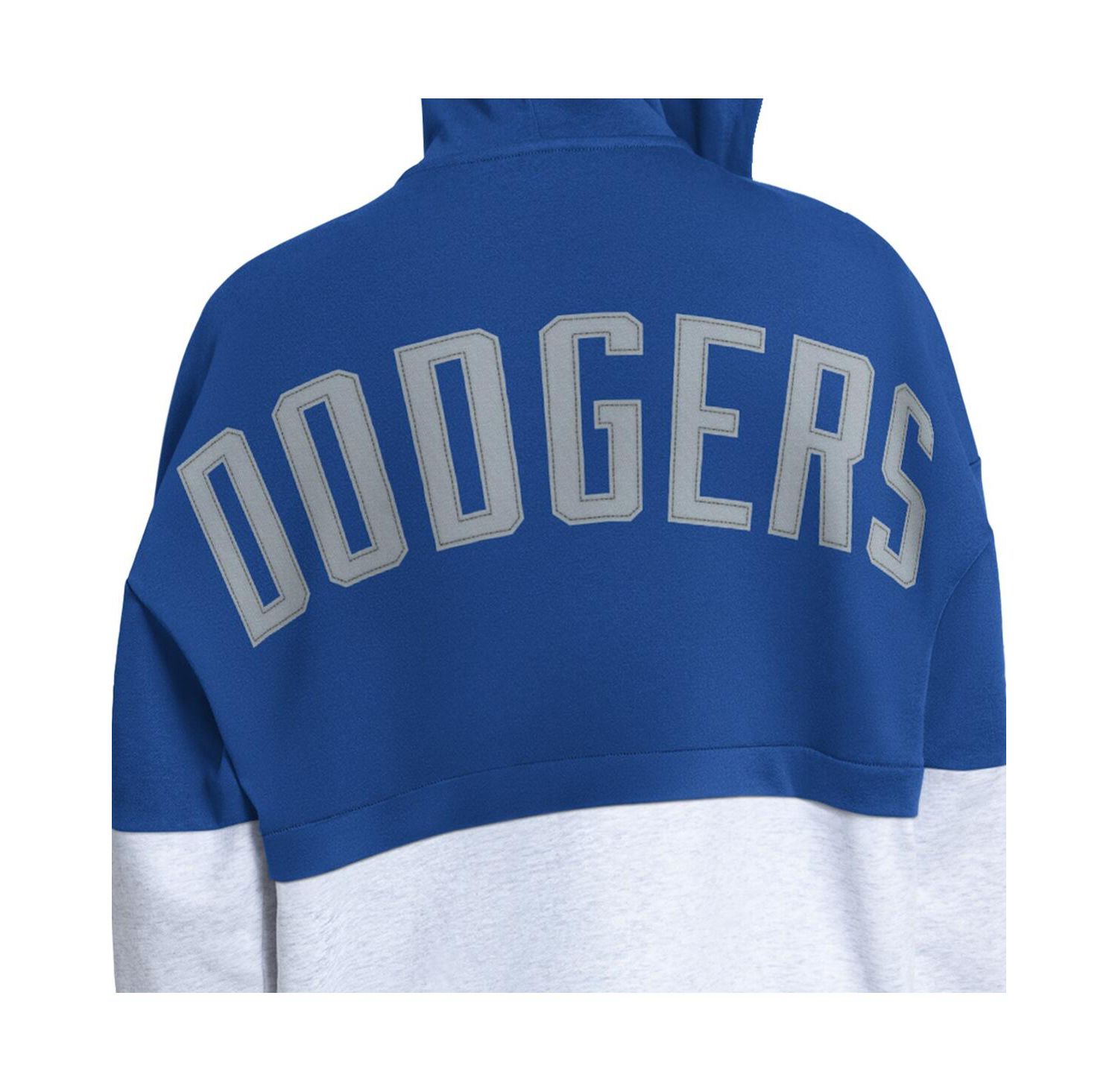 Women's Royal/Heather Gray Los Angeles Dodgers Wishbone Full-Zip Hoodie
