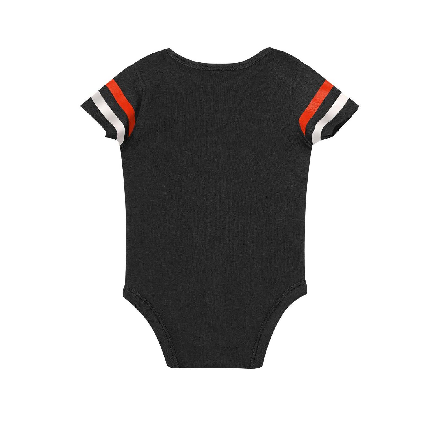 Baby Boys and Girls Black 3-Piece San Francisco Giants Up One Bodysuit and Bib Booties Set