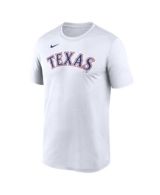 Men's White Texas Rangers New Legend Wordmark Dri-FIT T-Shirt