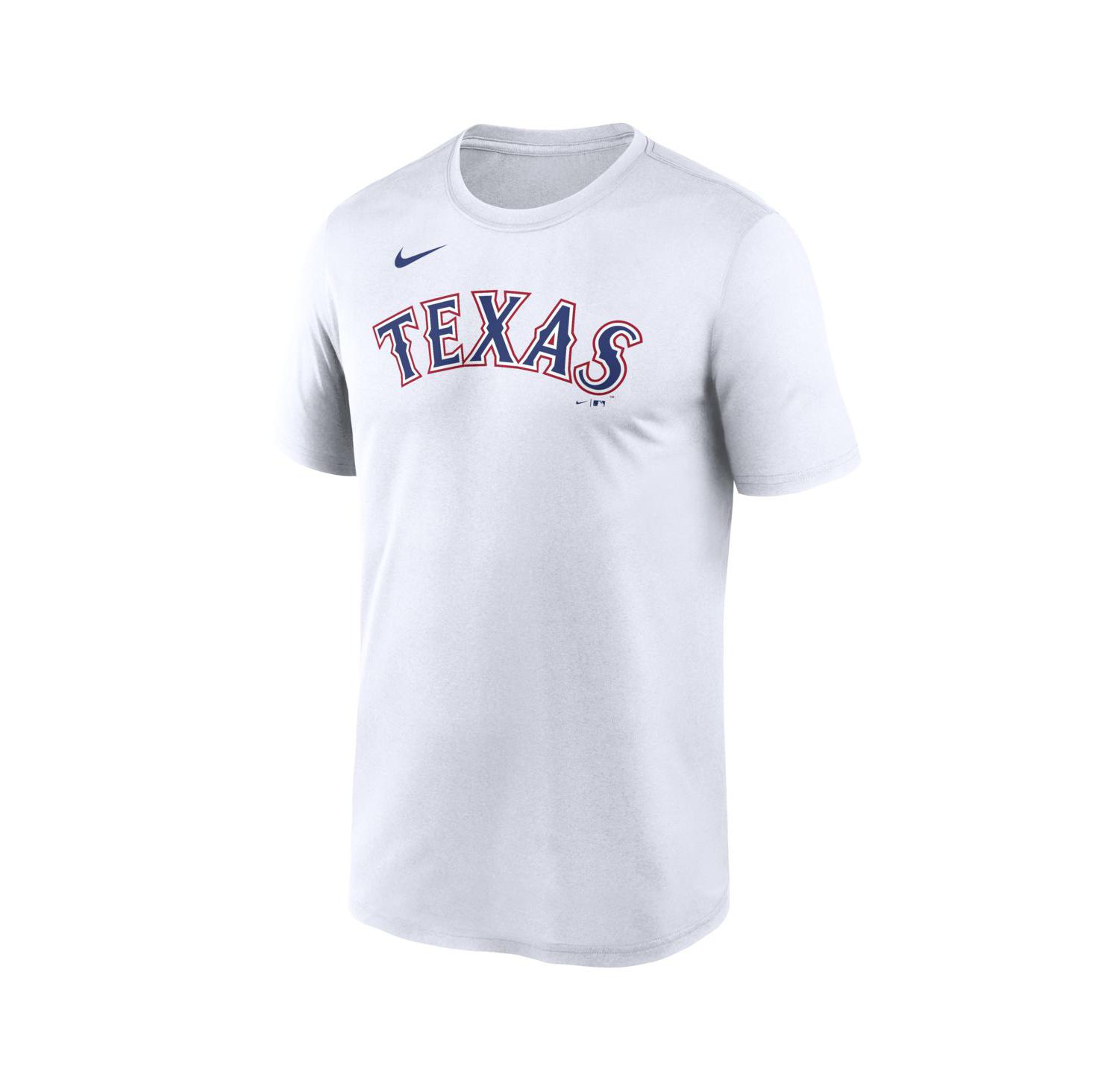 Men's White Texas Rangers New Legend Wordmark Dri-FIT T-Shirt