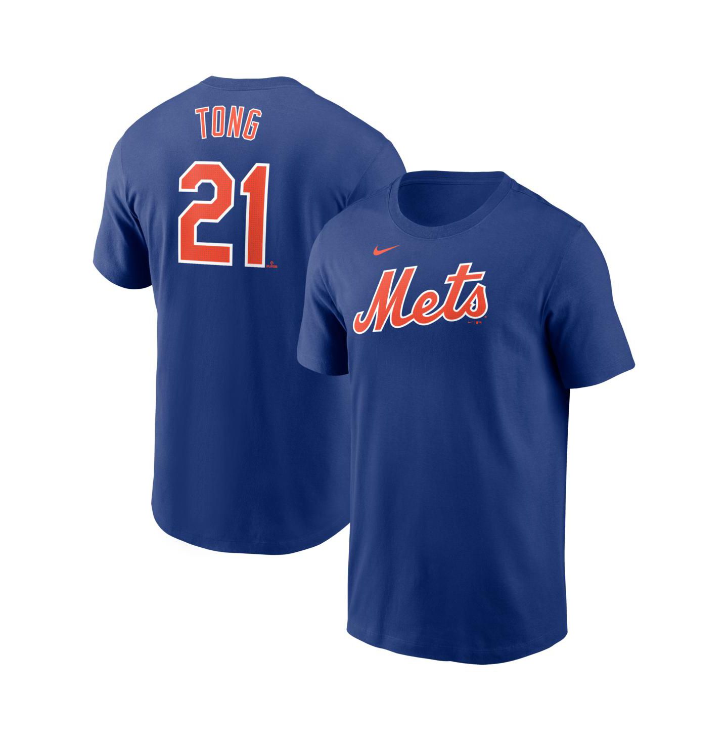 Мужская футболка Nike Jonah Tong Royal New York Mets Fuse Name & Number — фото 1