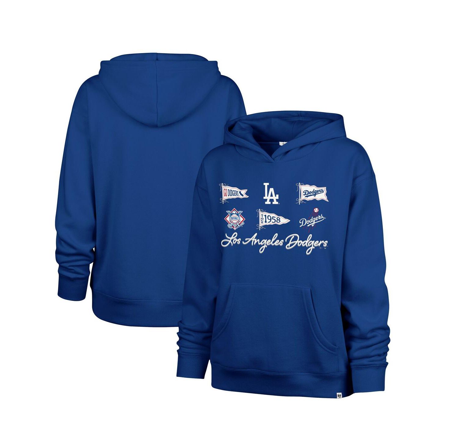 Women's Royal Los Angeles Dodgers Bow Banners Naomi Hoodie