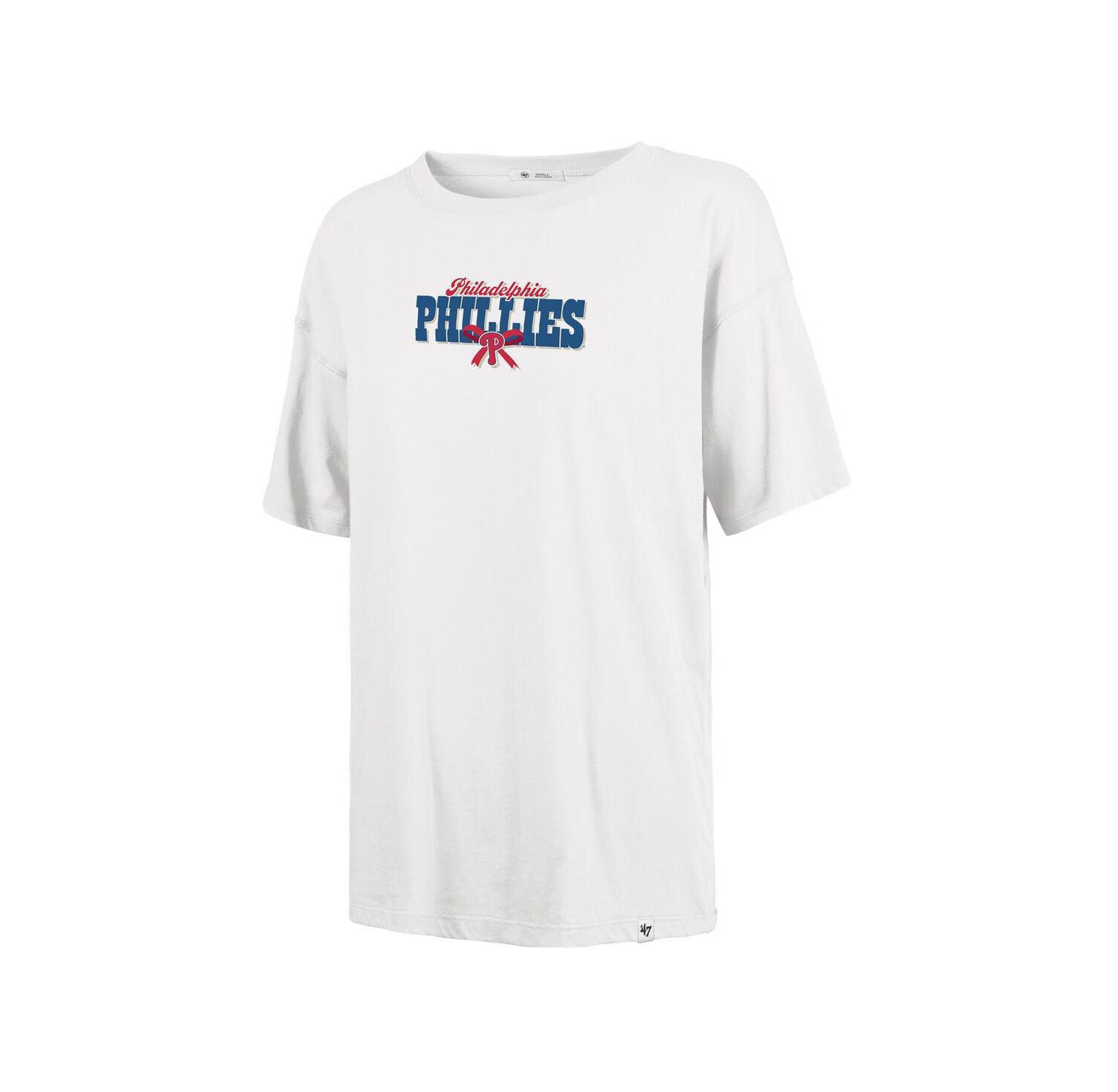 Women's Sand Philadelphia Phillies Bow Banner Sadie T-Shirt