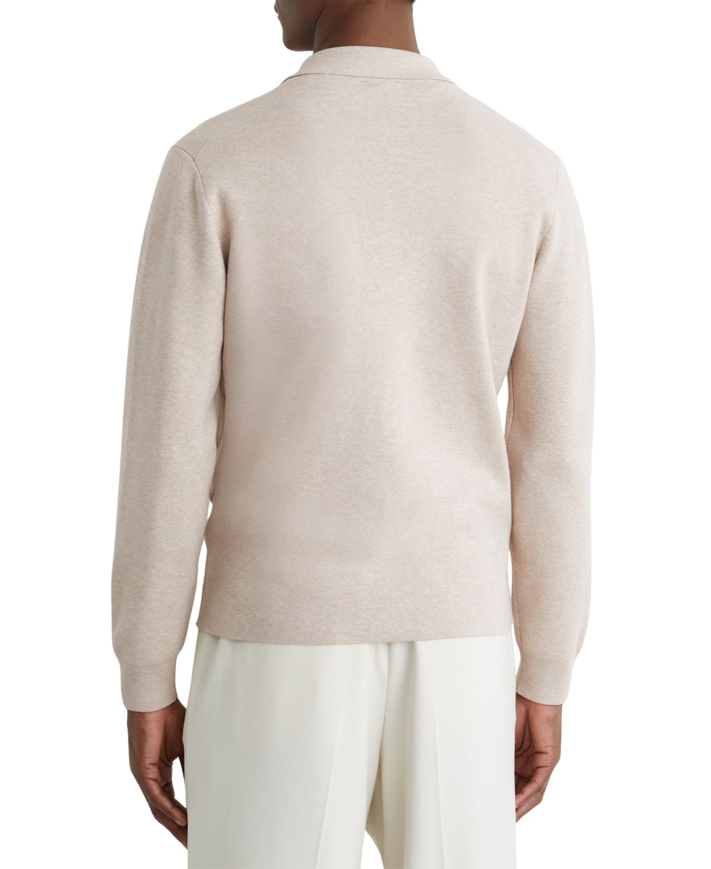 Мужской кардиган REISS Plaza Collared Button-Through, цвет: Овсяный — фото 4