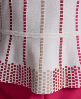 Women's Sleeveless V-Neck Peplum Top