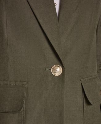 Women's Scrunch Sleeve Peak Lapel Collar Jacket