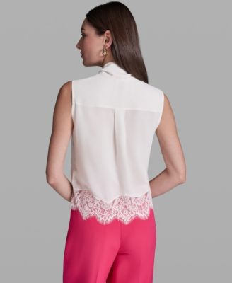 Women's Sleeveless Tie-Neck Top