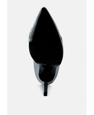 Womens Firefly Metallic Chain Embellished Stiletto Ankle Boots