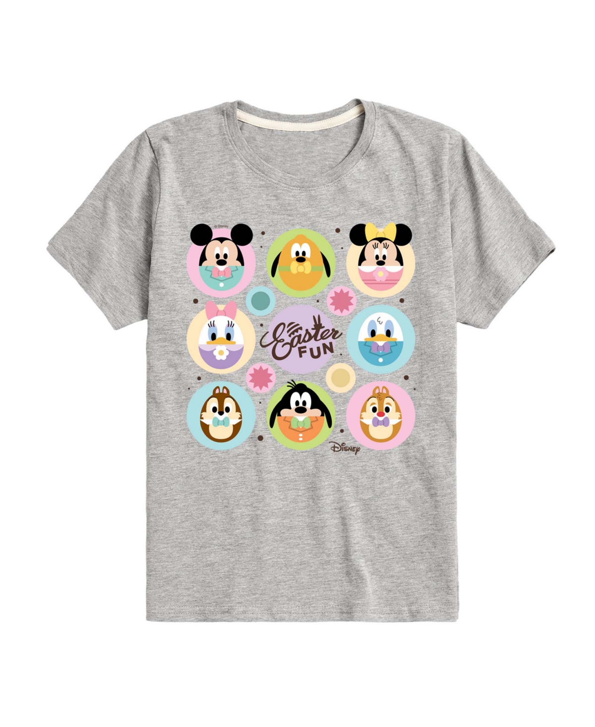Disney Boys' Toddler 2T-5T Egg Character Grid Short-Sleeve Graphic T-Shirt - Athletic Heather
