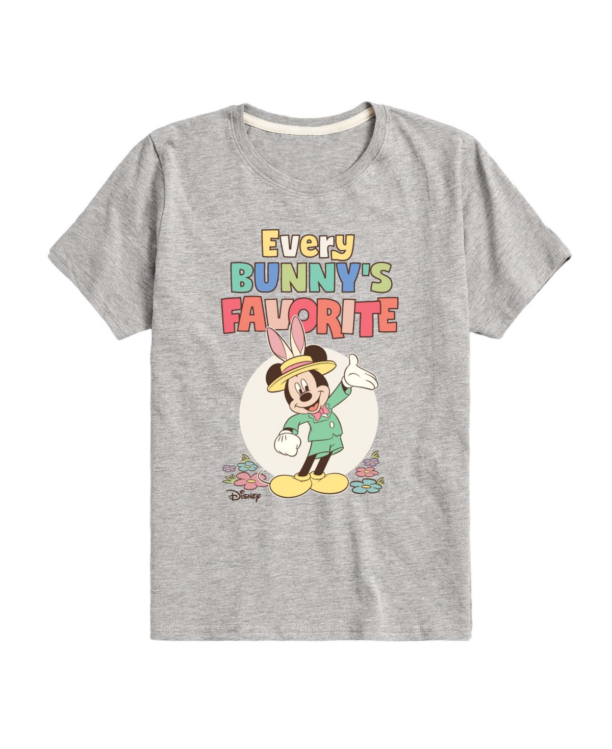Disney Boys' Toddler 2T-5T Every Bunnys Favorite Mickey Short-Sleeve Graphic T-Shirt - Athletic Heather