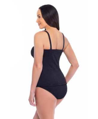 Women's Chlorine Resistant Twist Bra Tankini Swimsuit Top