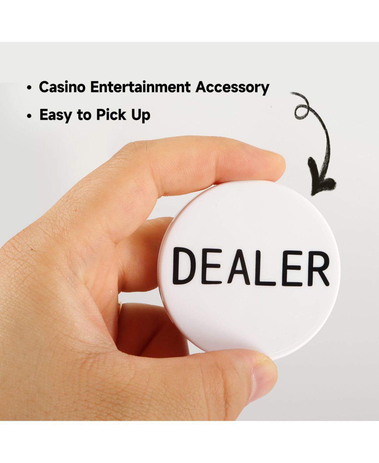 Детские игрушки GSE Games & Sports Expert Texas Hold'em Poker Dealer Button, 5-Piece Set, от 14 лет — фото 4