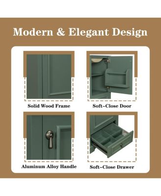 20" Bathroom Vanity with Ceramic Sink, Soft Close Door, Drawer & Adjustable Shelf for Small Spaces