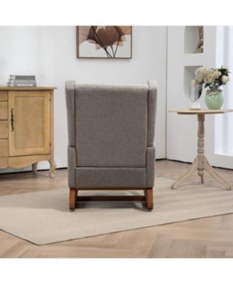 Modern Rocking Chair with Footrest