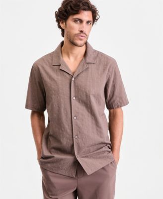 Men's Short-Sleeve Eyelet Sweater Shirt, Macy's Exclusive