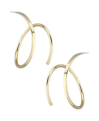 Endless Wire Cuff Earrings Set in 14k Yellow or White Gold