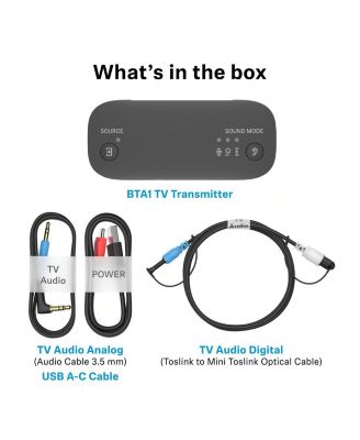 BTA1 TV Transmitter for Bluetooth Auracast Wireless Headphones