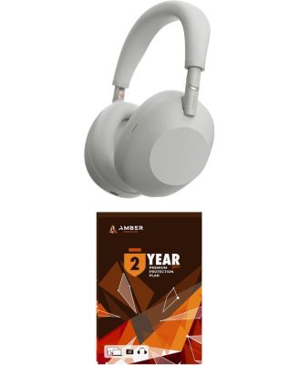 WH-1000XM6-SILVER Wireless Noise Cancelling Headphones with a 2 Year Amber Protection Plan (2025)