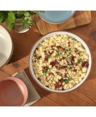 William Crest 4 Piece Nesting Serving Stoneware Reactive Bowl Set, 5”, 6.25”, 7.5”, 9”, Prep & Serving Bowls