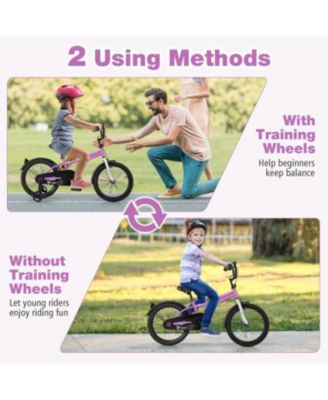 Kids 18 Inch Bike with 2 Brakes for Ages 4-8