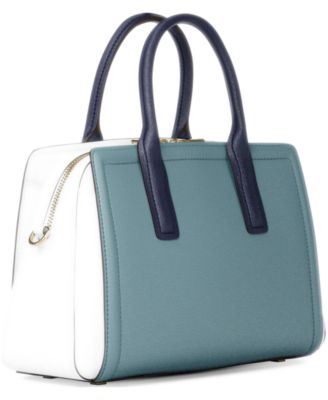 Laila Small Color-Block Leather Satchel