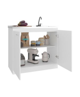 Extremo Kitchen Storage Cabinet with 2 Doors and 3 Shelves.