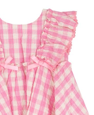 Baby Girls' Ruffled Gingham-Print Dress with Diaper Cover