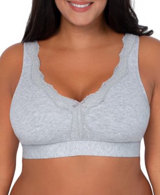 Women's Full Coverage Wireless Cotton Bralette, 2 Pack