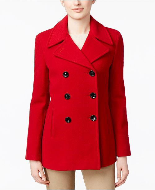 Calvin Klein Wool Cashmere Double Breasted Peacoat Created For
