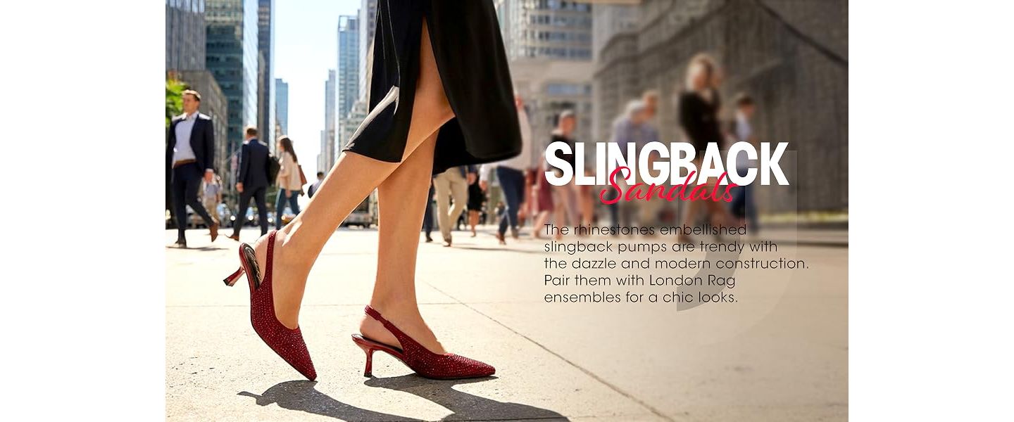 Женские сандалии London Rag Julep Rhinestone Slingback, цвет: Бежевый — фото 6