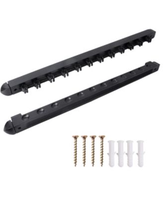 2-Piece Wood 12 Billiard Pool Cue Rack Wall Mounted Holders, Pool Cue Sticks Wall Rack Set.