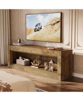 63" TV Stand for 55/60/65/75-Inch TVs, Rustic Extra Long Media TV Console