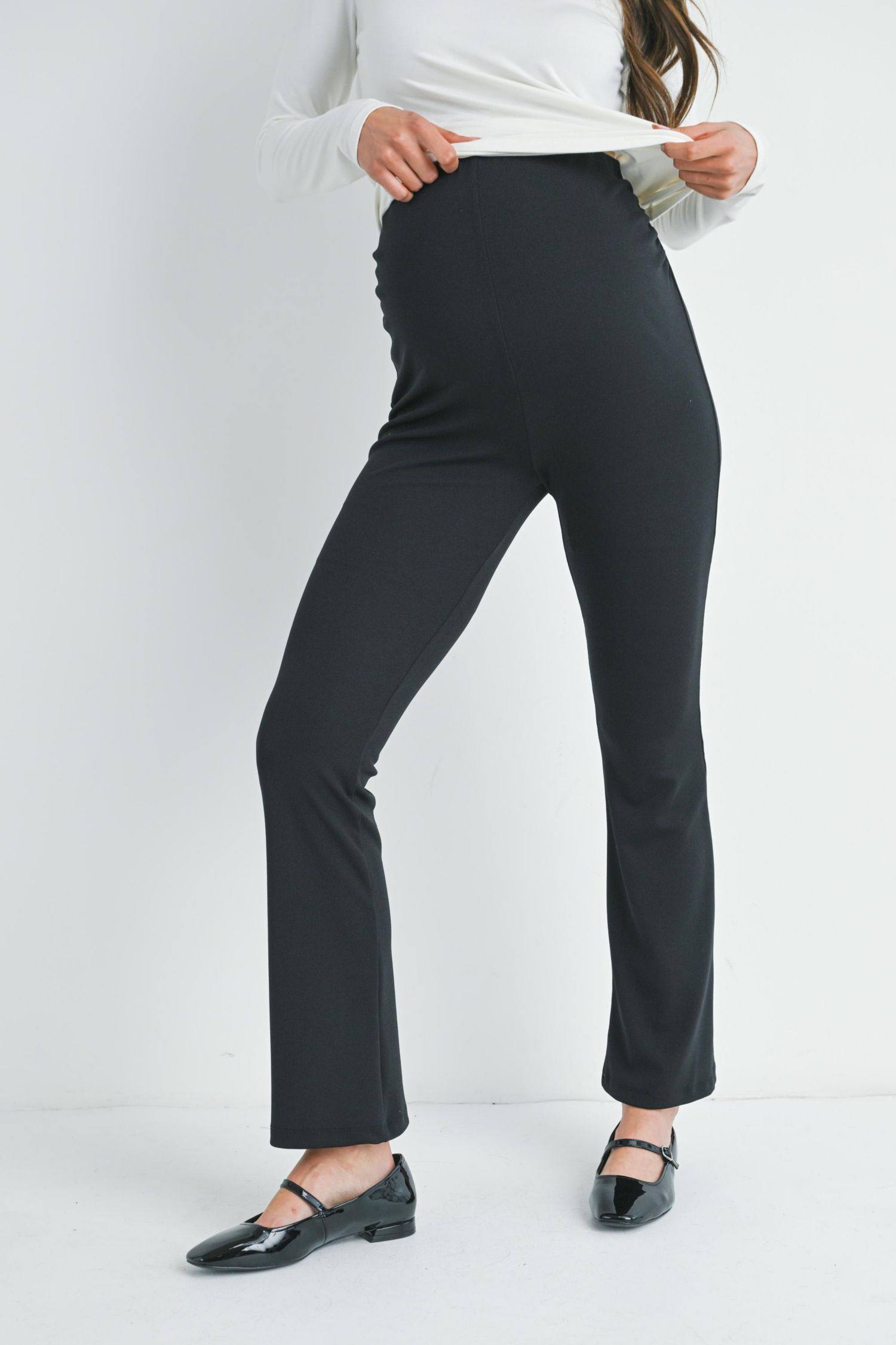 Maternity Over-the-Belly Bootcut Pull-On Pants
