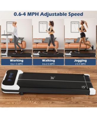 2.5HP Under Desk Treadmill with Remote Control and 3 Countdown Modes-White