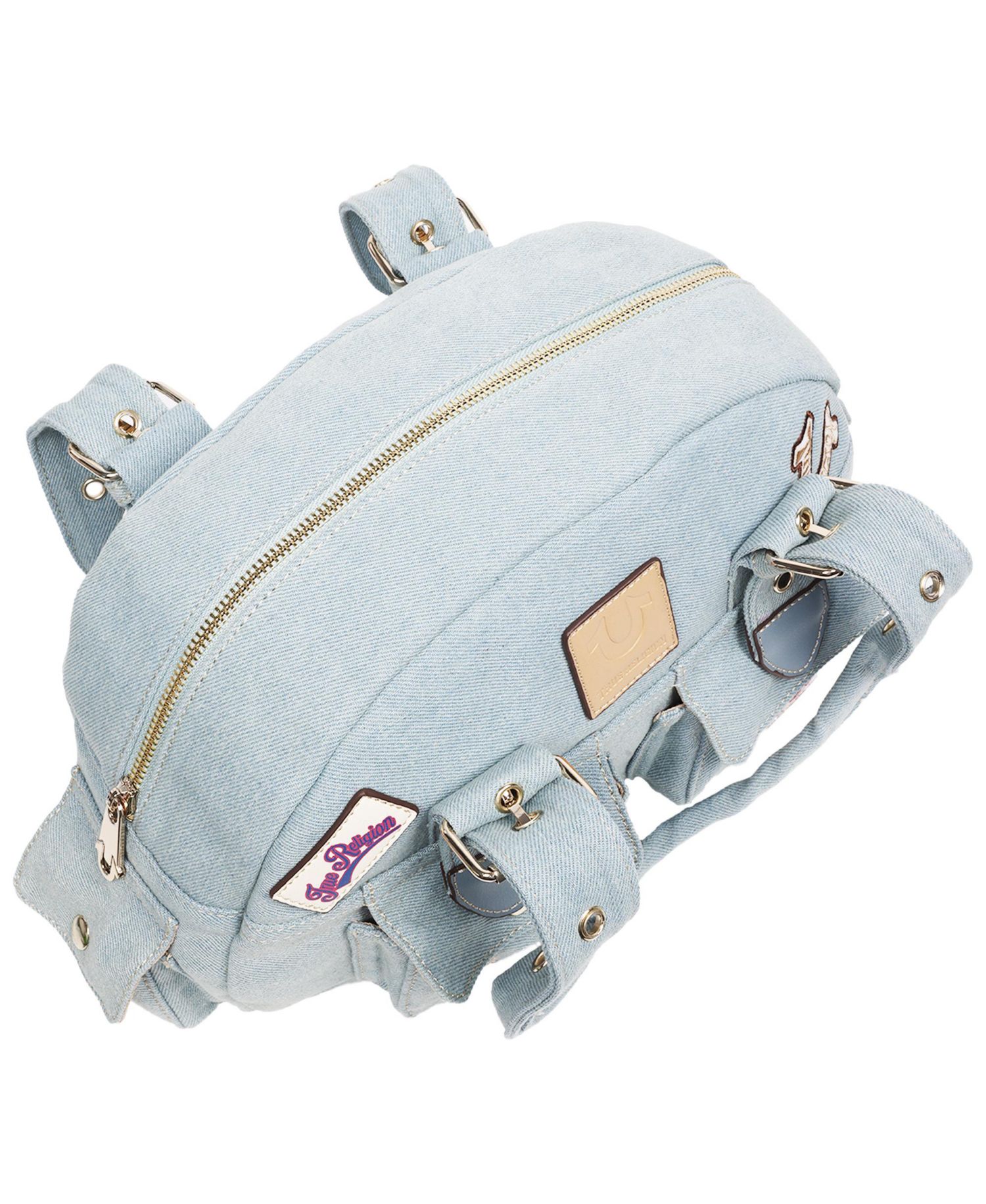 Multi-Patch Denim Satchel