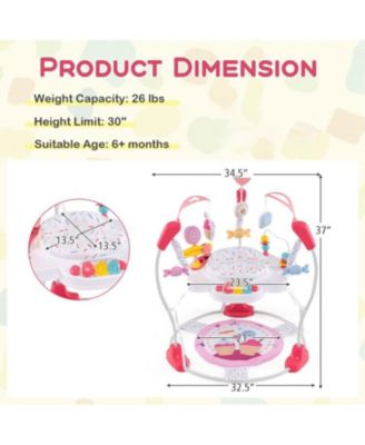 Toddler Height Adjustable Activity Center with Bounce Seat