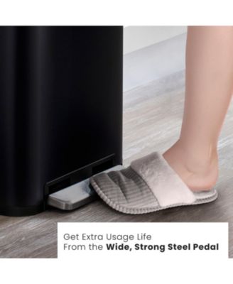 19 Gallon Large Kitchen Trash Can with Soft Close Lid, Liner-Free Stainless-Steel Body