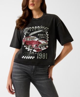 Women's Short-Sleeve Race Car Graphic T-Shirt