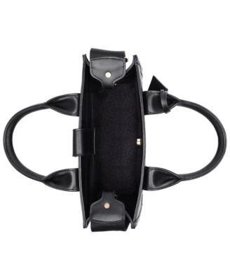 Debossed Logo Modern Tote with Removable Shoulder Strap