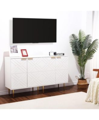 Kitchen Buffet Cabinet, 58" Sideboard Cabinet, Storage Cabinet with Doors, Modern Coffee Bar for Kitchen, Dining Room, Hallway.