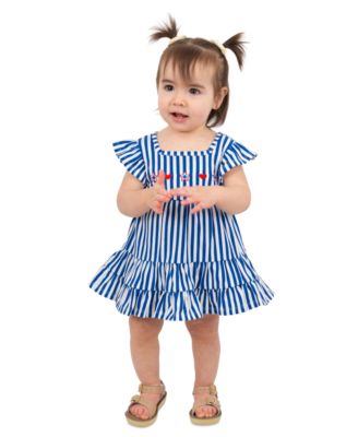 Baby Girls' Sleeveless Dress, Diaper Covers and Headband, 5-piece Set