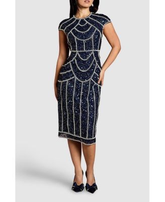 Women's Embellished Midi Dress
